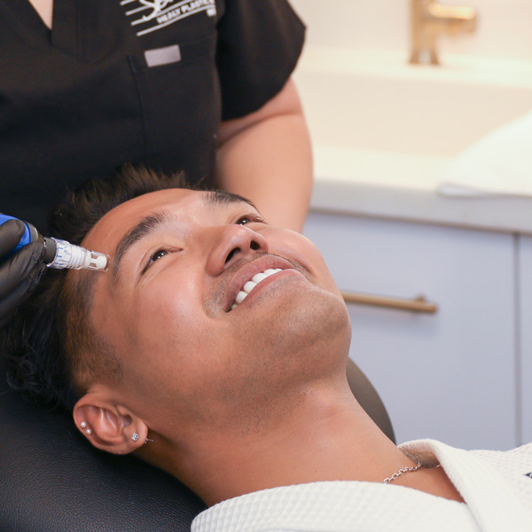 Client receiving skin rejuvenation treatment at SkinLab Honolulu